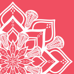 Lacrosse Mandala Design Hot Coral