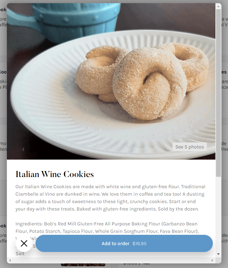 Sweets So Good Wine Cookies