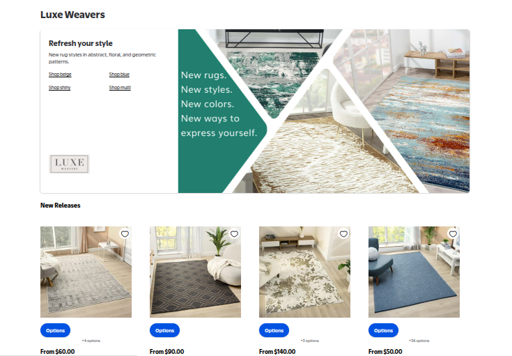 Walmart luxe new rugs